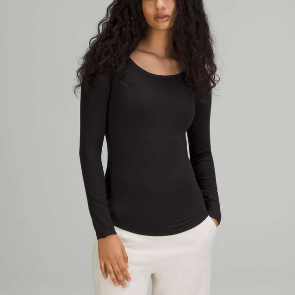lululemon athletica Tops - NWT Lululemon Hold Tight Scoop Neck Long Sleeve Shirt - Black
